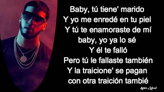 Karol G , Anuel AA - Culpables                                               Letra