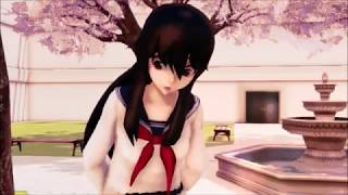 [MMD Yandere simulator genderbend]Hanako is doing homework @queenkamikochan