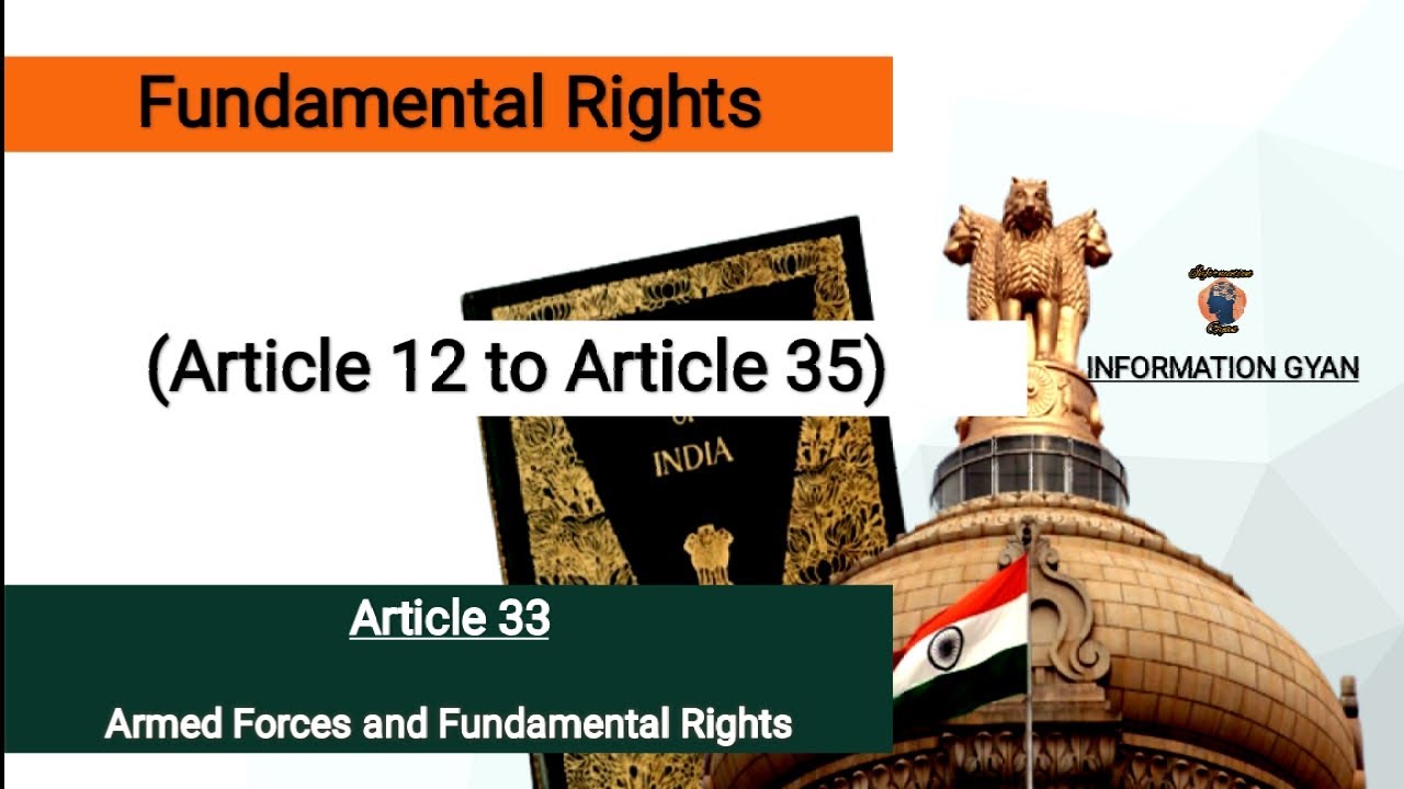Article 33 | Fundamental Rights | Indian Polity M. Laxmikant ...