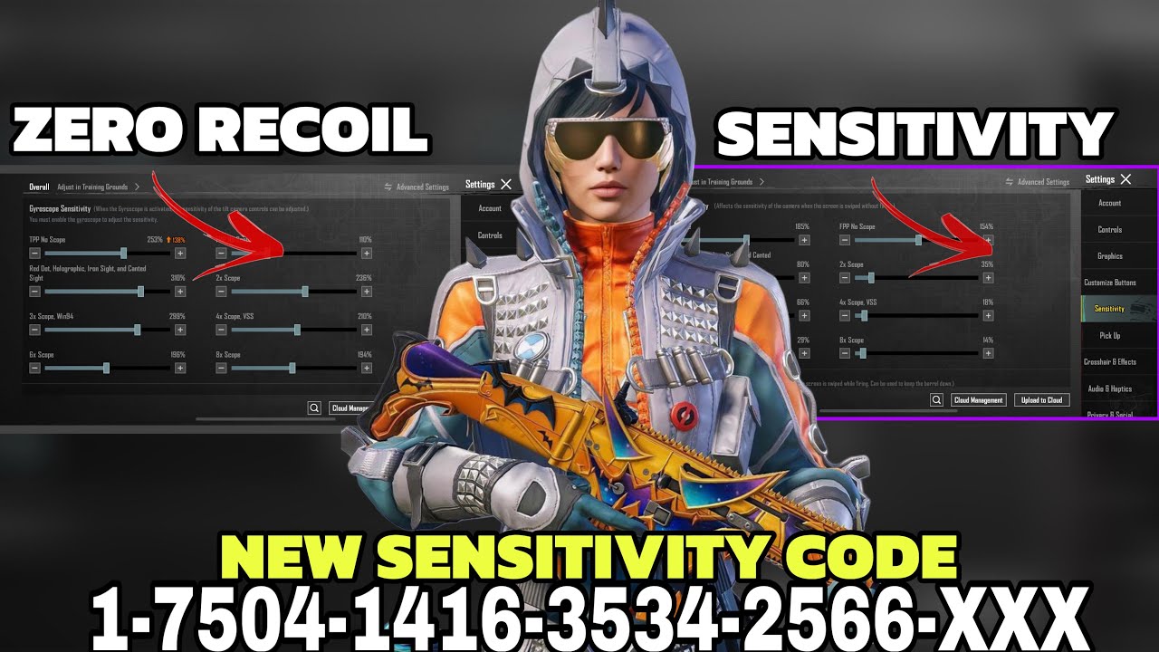 New Update 3.8⚡Best Sensitivity Code + Control Settings Pubg Mobile ...