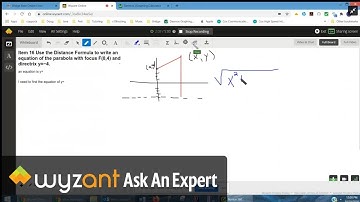 Determine equation of parabola given focus and directrix using distance formula.