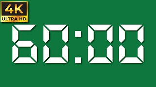 1 Minute | Digital Clock Timer | Green Screen Countdown Animation