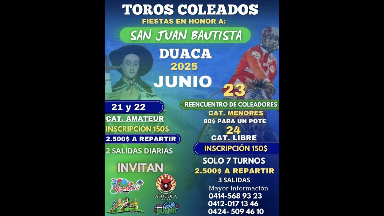 FERIAS EN HONOR A SAN JUAN BAUTISTA DUECA - 2025 - YouTube