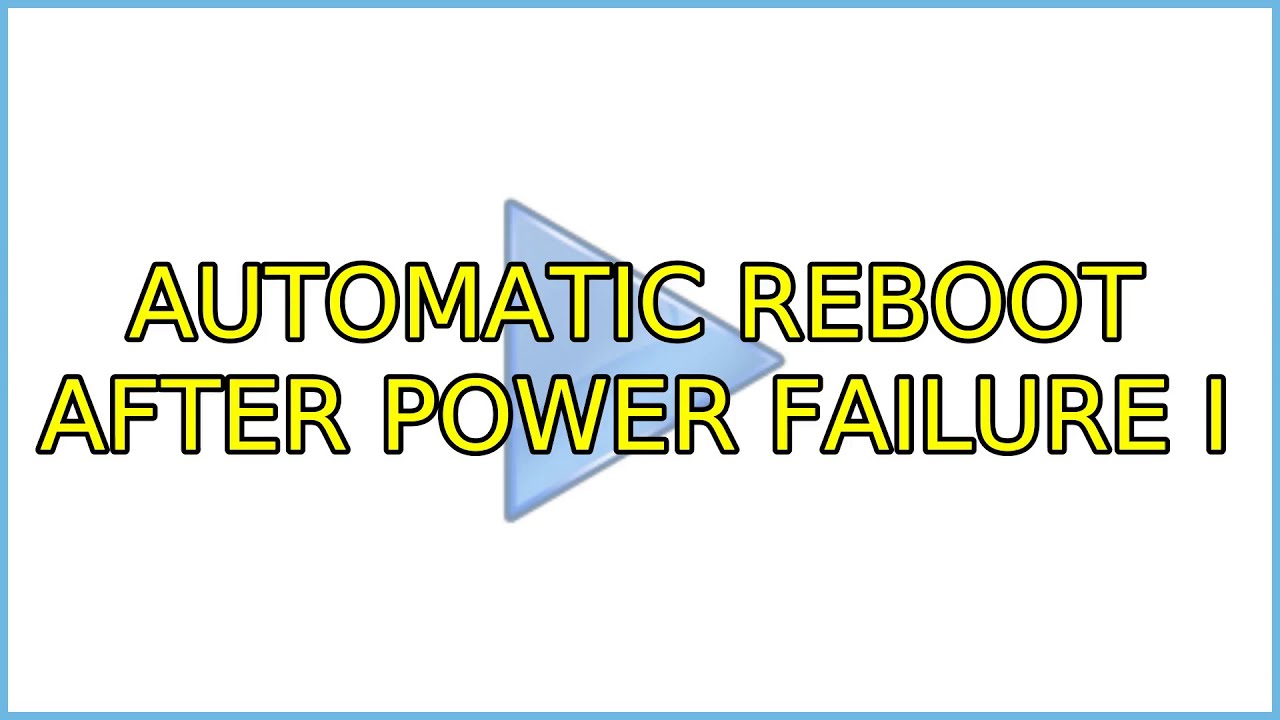 Reboot power down