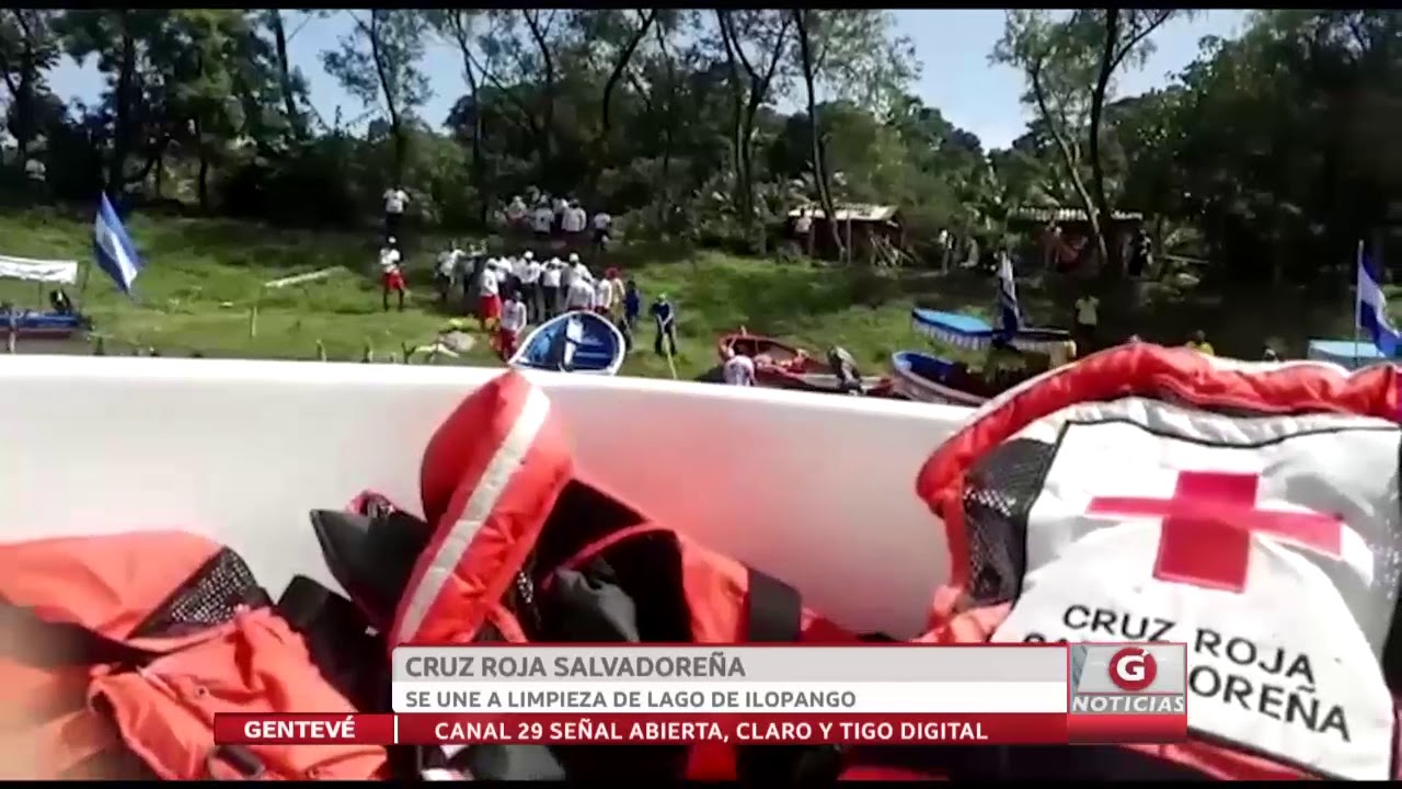 CRUZ ROJA SALVADOREÑA SE UNE A LIMPIEZA DE LAGO DE ILOPANGO - YouTube