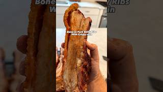 Bacon Ribs with crispy skin! 😯 🥓  #bbq #bacon