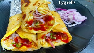 Egg rolls recipe with Niti|अंडा रोल्स रेसिपी|How to make egg rolls|Street food