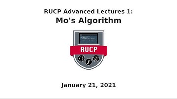 Advanced Lecture Series 1 - Mo