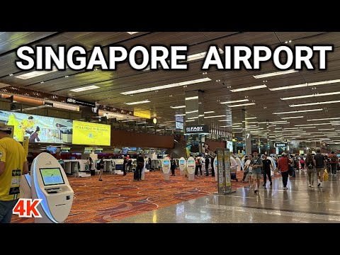 Airport, Singapore | Sân Bay Singapore | Nhà Ga 1 | Đi Bộ Khám Phá Nhà Ga 4K
