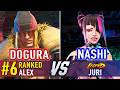 SF6 🤜 DOGURA (#6 Ranked Alex) vs NASHI (Juri) 🤛 SF6 High Level Gameplay
