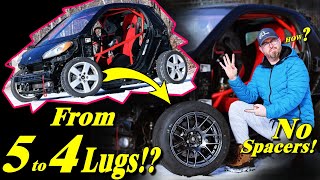 Smart-Hayabusa: this is how I changed my wheels bolt pattern from 5 to 4 holes, NO SPACERS!