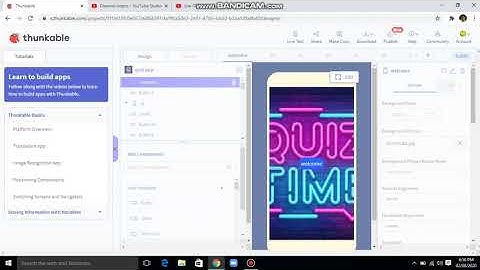 how to make a quiz app in thunkable