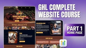 GHL Restaurant Website Free Course | HOME PAGE (PART 1)