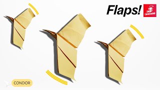 EASY FLAPPING PAPER AIRPLANE -  How to make a paper airplane that flaps wings | Condor