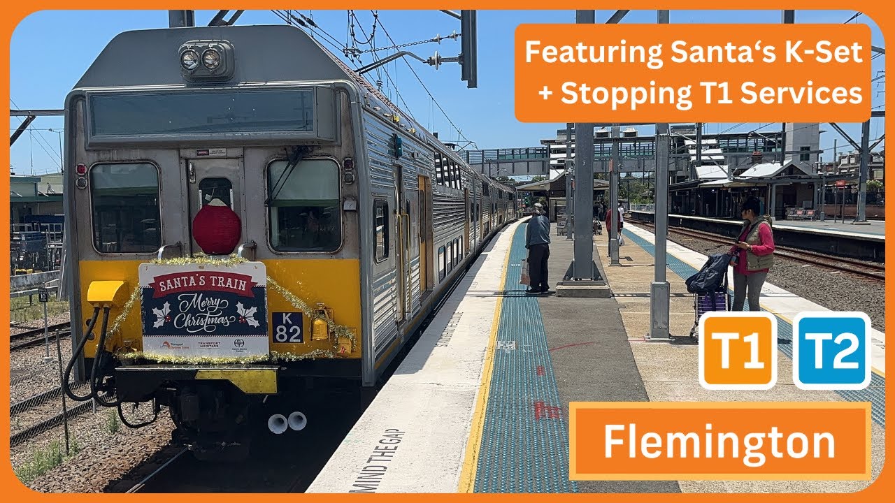 Транспортный видеоблог Джейсона № 94: Флемингтон — поезд K-Set Санты и поезда T1.