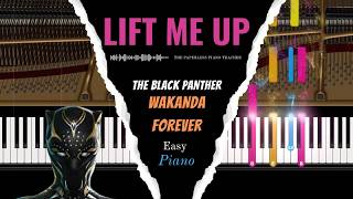 Lift Me Up - Easy Piano Tutorial - The Black Panther Wakanda Forever