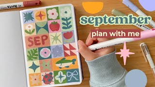 September 2025 Bullet Journal Setup | Plan with me 🍎 idk what to call this theme lol