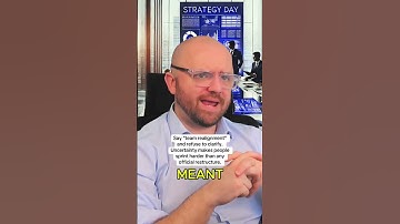 I announced a “strategic personnel realignment” and explained nothing