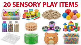 Top 20 Sensory Play Items for Children | English Hindi Learning Video