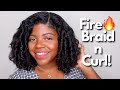 FIRE 🔥 Braid N Curl on Blown Out Type 4 Hair