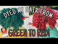I DYED MY HAIR 3X IN A WEEK! | FROM GREEN TO RED