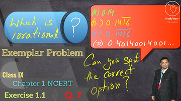 Q. 7 - Ex. 1.1 - Exemplar Problem - Class IX - Identify the irrational number