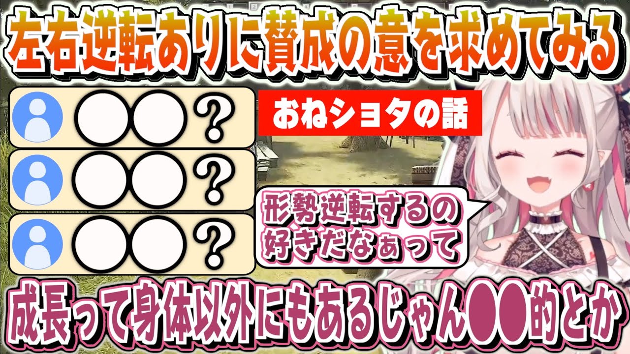 【あなたはどっち派？】左右逆転ありに賛成の意を求めてみるにゃらか【にじさんじ / 奈羅花】