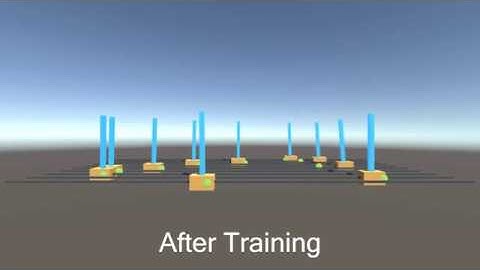 Unity ml agent Continues action Cart pole