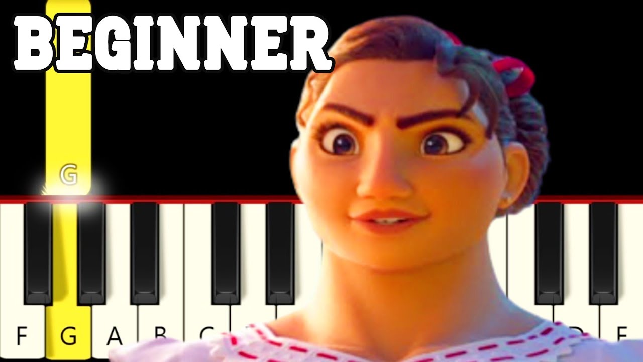 Surface Pressure (From 'Encanto') Very Easy and Slow Piano tutorial