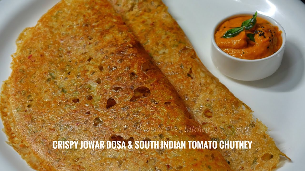 Crispy Healthy Gluten free Instant Jowar Dosa & Chatpati South Indian