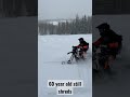 Old man and his snowbike #yamaha #timbersled #snowbike #winter #polaris #ktm