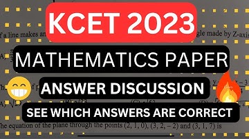 KCET 2023 MATHEMATICS QUESTION PAPER DISCUSSION 🤩 | KCET MATHEMATICS KEY ANSWERS | KCET PREPARATION