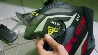 Cara bongkar pasang kaca Helm Kyt Rc7 hitam ganti bening