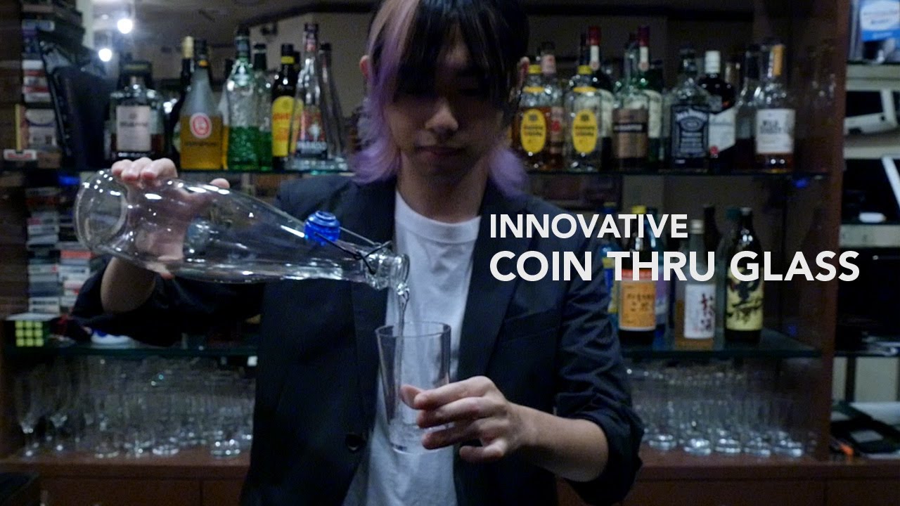 コインマジック > コイン・トリック > イノベーティブ・コイン・スルー・グラス ：マジックショップのフレンチドロップ。手品 用品(グッズ)の通販