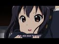 K-ON! Azusa is laughing about Ritsu playing Juliet