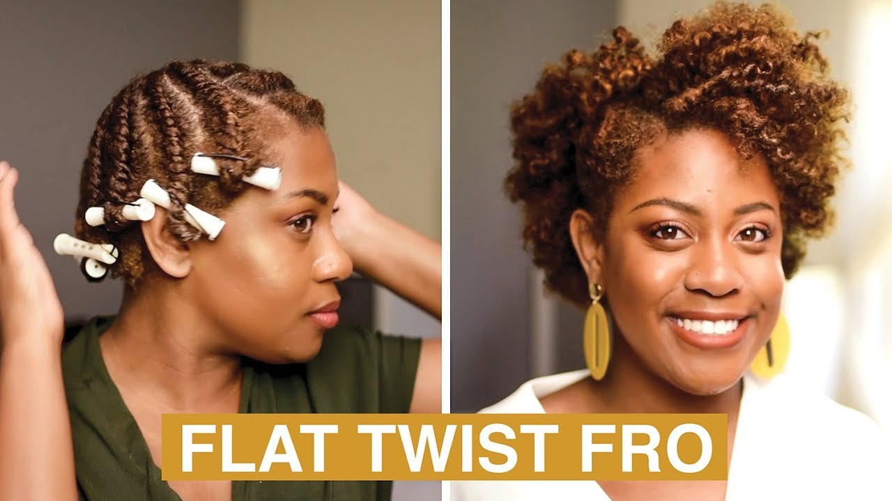 How To: FLAT TWIST OUT FRO on #TYPE4Hair - YouTube