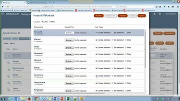 Import Metadata Using a Flat File in Oracle Planning and Budgeting Cloud Service (PBCS)