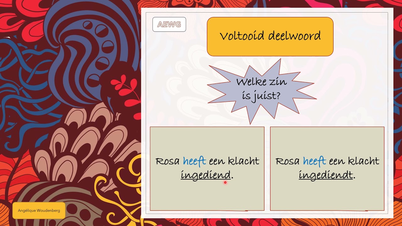 Voltooid Werkwoordspelling deel 5 Voltooid deelwoord - YouTube