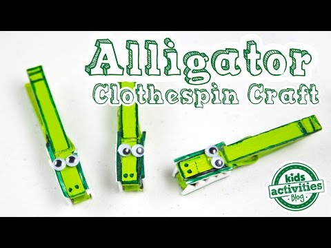 Clothespin Craft for Kids: Make a Chomping Alligator