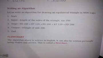 26/12/2020|| class 5|| sub Computer|| chapter 9|| ALGORITHM AND FLOW CHARTS