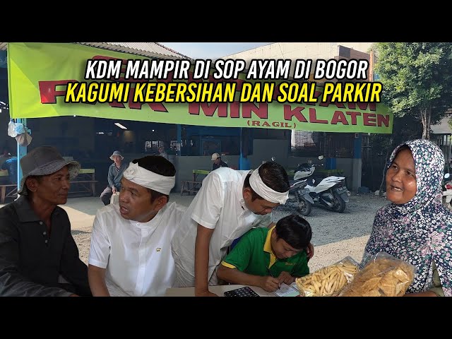 MAMPIR DI SOP AYAM DI BOGOR | KDM KAGUMI SUASANA BERSIH DAN SOSIAL PARKIR class=