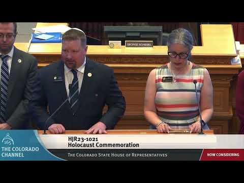 Rep Weinberg (R-Loveland) commemorates Holocaust Remembrance Day.