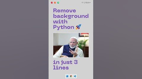 Remove Background with Just 3 Lines of Python Code! 🔥| Sain Plus #python #shorts