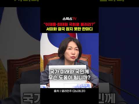 “이재용·최태원 국회로 불러라” 서미화 결국 참지 못한 한마디🤬