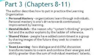 The only organizations that will survive perpetual-state-of-change are
those engage in a perpetual-state-of-learning, or as peter senge calls
them -...