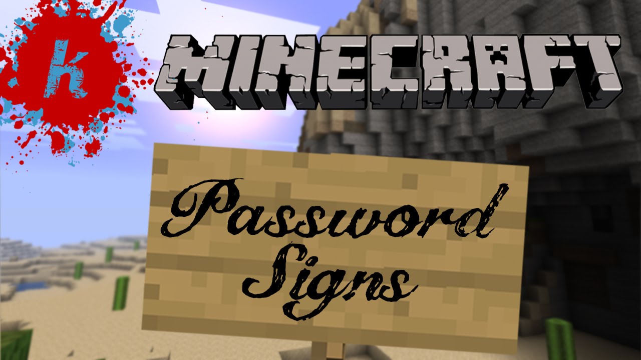 Minecraft | Tutorial - Password Signs | [1.7] - YouTube
