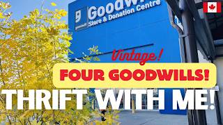 Thrift with me at FOUR GOODWILLS for vintage home decor! I love thrift store shopping!