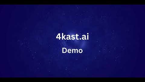 4kast.ai AI-Powered Demand Forecasting Demo