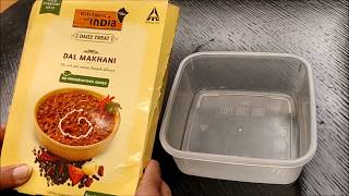 Ready to eat Dal Makhani by ITC Kitchens of India - Unboxing and Review | Aashirvaad Ready Meals