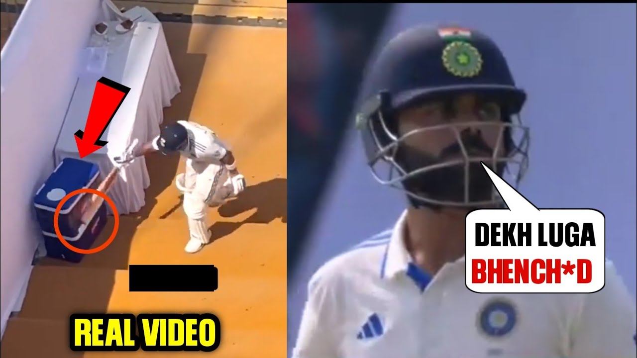 Virat kohli Hit Ice Box by Bat in Angry mood || Virat kohli Angry ...